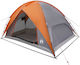 vidaXL Summer Camping Igloo Tent Orange with Do...