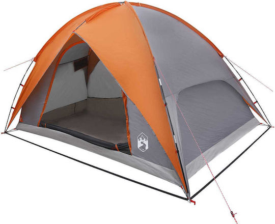 vidaXL Καλοκαιρινή Σκηνή Camping Igloo Πορτοκαλί με Διπλό Πανί για 4 Άτομα 310x245x160εκ.