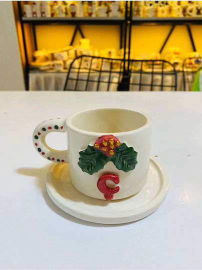 SteweHome Christmas Ceramic White Mug 135ml