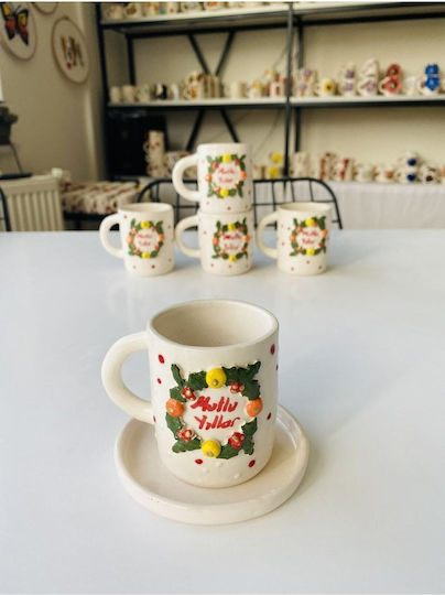 SteweHome Christmas Ceramic White Mug 200ml