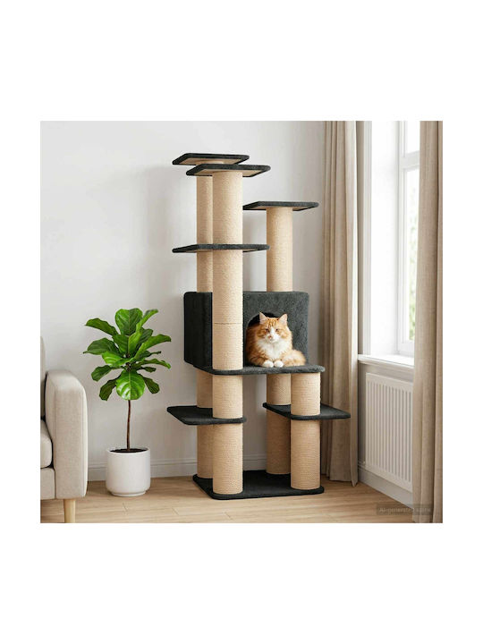 vidaXL Γατόδεντρο Γκρι 82x82x161εκ. vidaXL Γατόδεντρο Γκρι 82x82x161εκ.