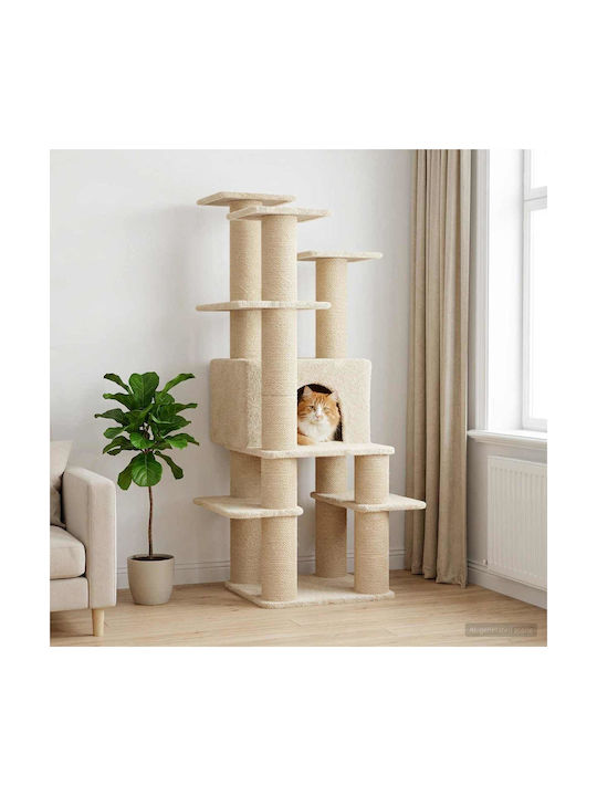 vidaXL Γατόδεντρο Μπεζ 82x82x161εκ. vidaXL Γατόδεντρο Μπεζ 82x82x161εκ.