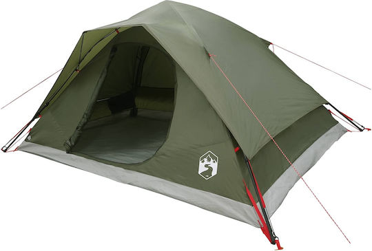 vidaXL Αυτόματη Καλοκαιρινή Σκηνή Camping Igloo Πράσινη 305x215x140εκ.