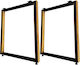 Uhome "u" Metallic Furniture Leg 2 Pieces Suitable for Table / Coffee Table 60x5x70cm Black