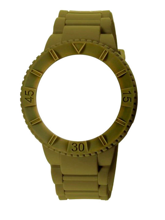 WATX & CO Καουτσούκ Λουράκι Πράσινο 43mm
