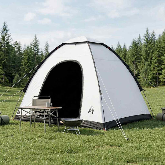 vidaXL Summer Camping Igloo Storage Tent White for 2 People 198x144x107cm