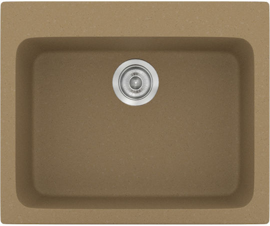 Sanitec 331 Classic Ένθετος Inox Μ60xΠ50cm METALLIC COFFEE