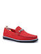 Leder Herren Mokassins in Roter Farbe