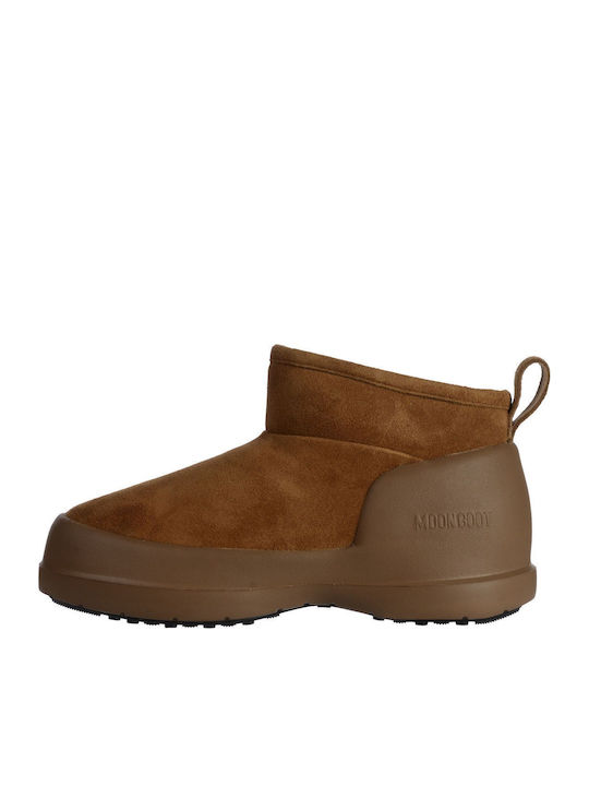 Moon Boot Low Wildleder Stiefeletten Damen Braune