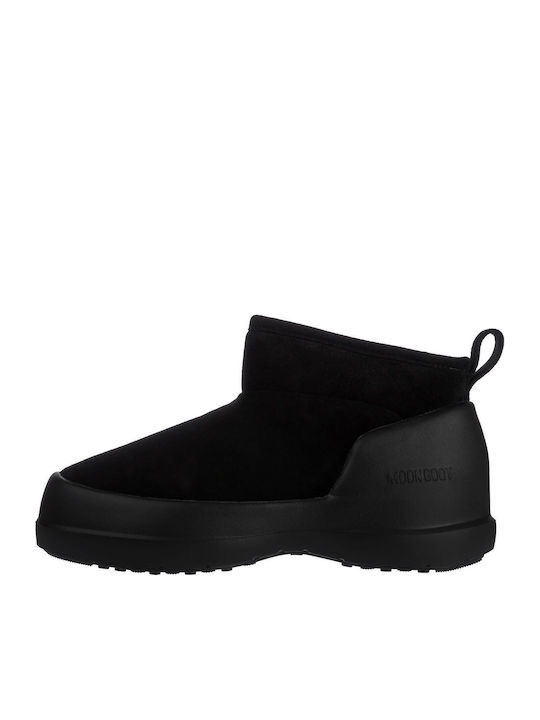 Moon Boot Low Wildleder Stiefeletten Damen Schwarz