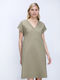 Sommer Mini Damenkleid Khaki