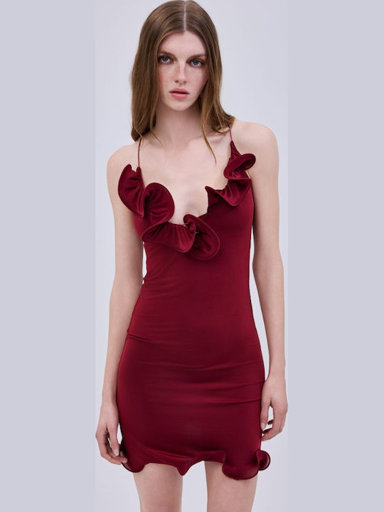 Summer Mini Slip Dress Wine