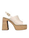 Leather Women's Sandals Ecru