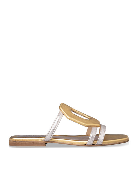 Women's Flat Sandals Gold