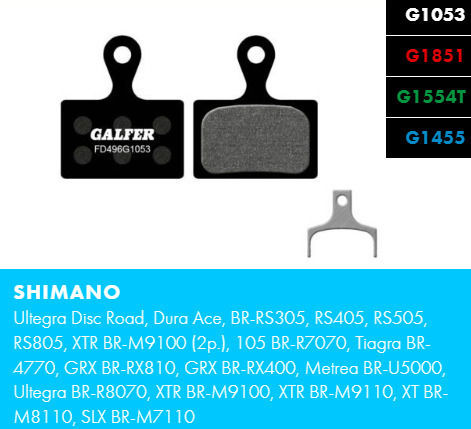 Спирачни Накладки За Велосипед Galfer Bike Fd496g1455 Road Brake Pad