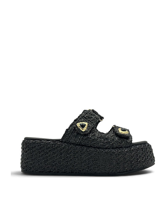 Дамски Сандали Flatforms Черни