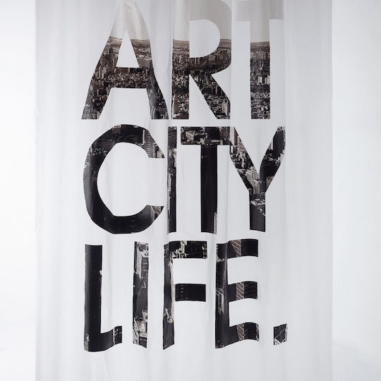 Sorema Art City Life Fabric Shower Curtain 180x200cm Multicolor 10041020