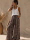Women's Satin Pantaloons with Elastic Band in Loose Fit Leopard Leopard