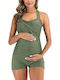 Maternity Swimwear Eastelegant One Piece Retro Halter Neckline Shorts Size S