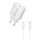 Element Зарядно GaN с USB-C порт и кабел USB-C - Lightning 20W Power Delivery Бял (CH-150PD)