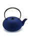 O Dromos tou Tsagiou Fuku Teapot with Mug and Filter Cast Iron Blue 550ml