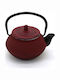 O Dromos tou Tsagiou Arare Teapot with Filter Cast Iron Red 300ml