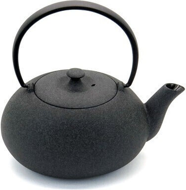 O Dromos tou Tsagiou Fuku Teapot with Mug and Filter Cast Iron Grey 550ml