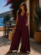Salopetă Dama Burgundy