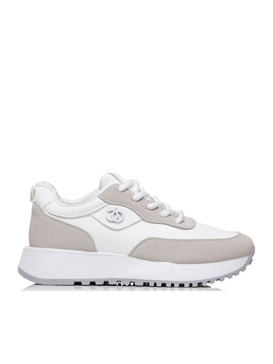 Women's Flatforms Sneakers White Grey