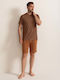 Sofiaman Summer Men's Pyjama Blouse Brown