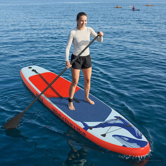 vidaXL Φουσκωτή Σανίδα SUP με Μήκος 3.66m Μπλε