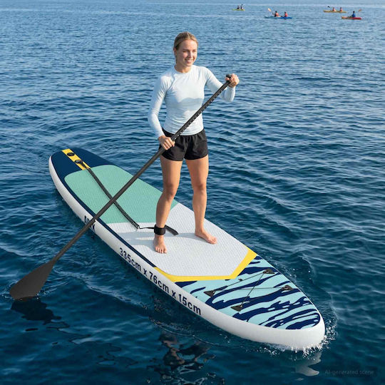 vidaXL Φουσκωτή Σανίδα SUP με Μήκος 3.35m Μπλε