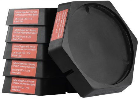 Vevor Rv Leveling Pads Round Landing Feet 9 Inch Jack Stabilizers Permanent Connection Rubber Cushions Capacity 5000 Pounds Per Jack Rv 5th Wheels Trailers Travel Caravans Category A C 6-Pack