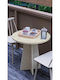 Oval Kitchen Table Wooden Synthetic Wood 72x60cm