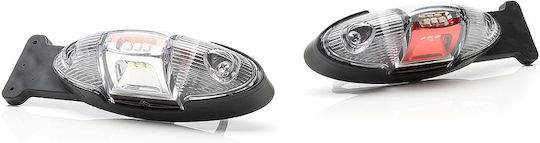 Set Led Side Marker Lights Truck Volume Lights 12v24v White-Orange-Red Was