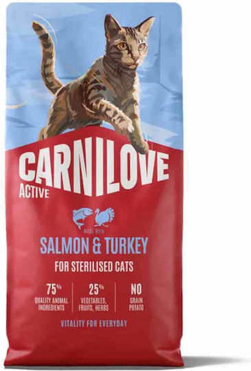 Carnilove Ξηρά Τροφή χωρίς Σιτηρά για Ενήλικες Στειρωμένες Γάτες με Ευαίσθητο Ουροποιητικό με Σολομό / Γαλοπούλα / Κρέας / Κοτόπουλο / Βοδινό / Συκώτι / Κολοκύθα 6kg