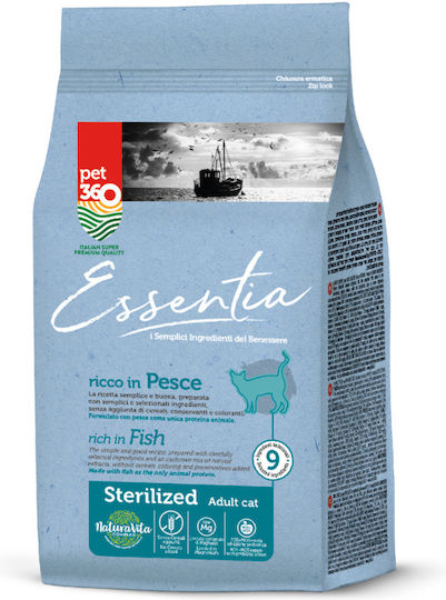 Essentia Ξηρά Τροφή χωρίς Σιτηρά για Στειρωμένες Γάτες με Σολομό / Τόνο 1.5kg