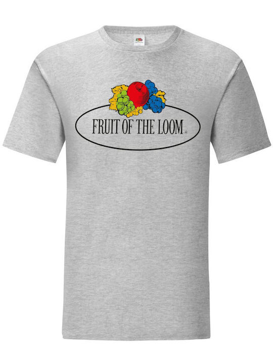 Fruit of the Loom Herren Werbe-T-Shirt Gray Melange