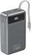 Energenie Бърза Външна Батерия 20000mAh 65W с USB-A Изходен Порт и USB-C Изходен Порт Power Delivery / Бързо Зареждане Черна