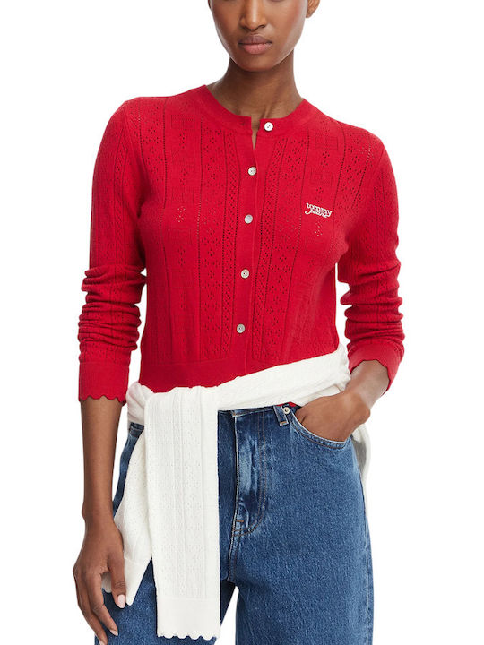 Tommy Hilfiger Damen Strickjacke Rote
