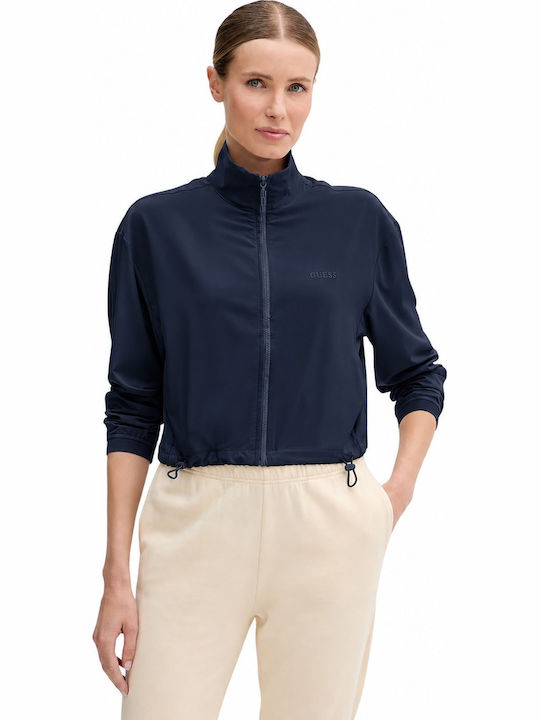 Guess Short Women's Knitted Cardigan Blue