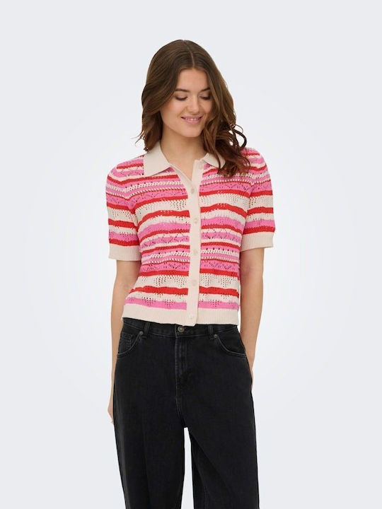 Only Short Women's Knitted Cardigan Pink