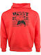 Kids Sweatshirt With Hood And Pockets Orange