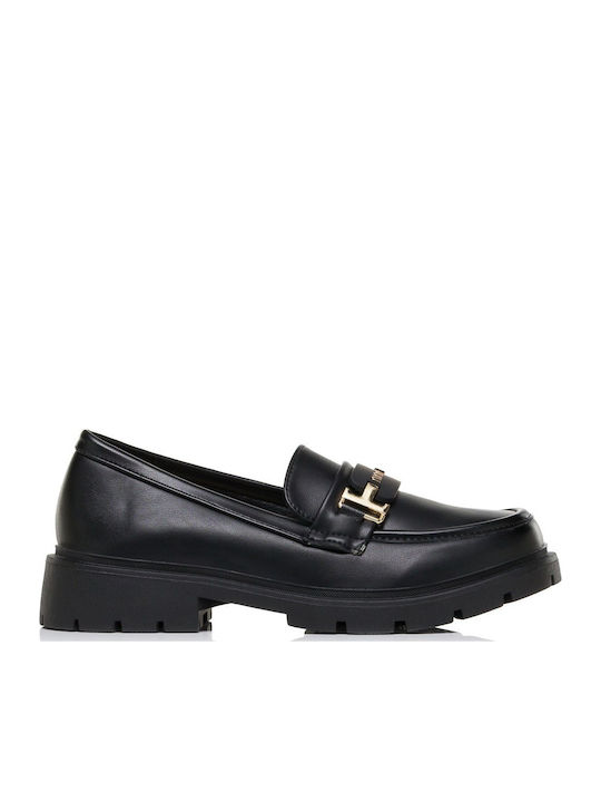 4passi Γυναικεία Loafers σε Μαύρο Χρώμα