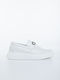 Loafers Bărbătești Din Piele În Culoare Albă