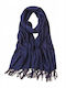 Damen Wollschal Blau