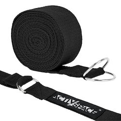 Durable Yoga Strap 300x3.8cm Black