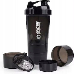 ecarla Shaker Πρωτεΐνης 500ml Πλαστικό Μαύρο ecarla Shaker Πρωτεΐνης 500ml Πλαστικό Μαύρο