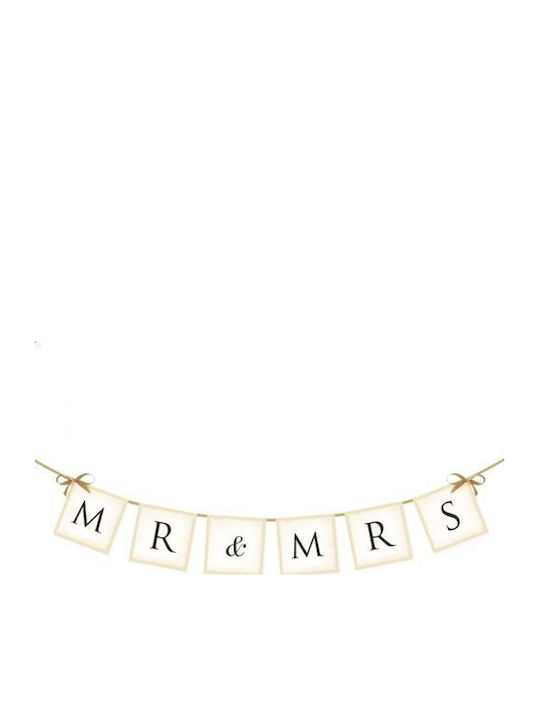 Wedding Banner Mr & Mrs Approx 77cm 1 Pc