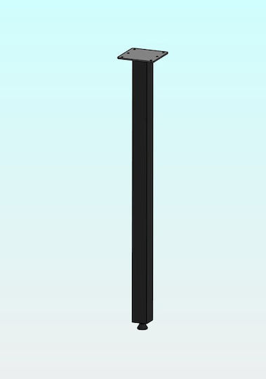 Uhome Metal Furniture Leg 4 Pieces Suitable for Table / Coffee Table 4x4x70cm Black